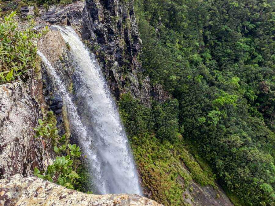 waterfall cascading over a steep cliff