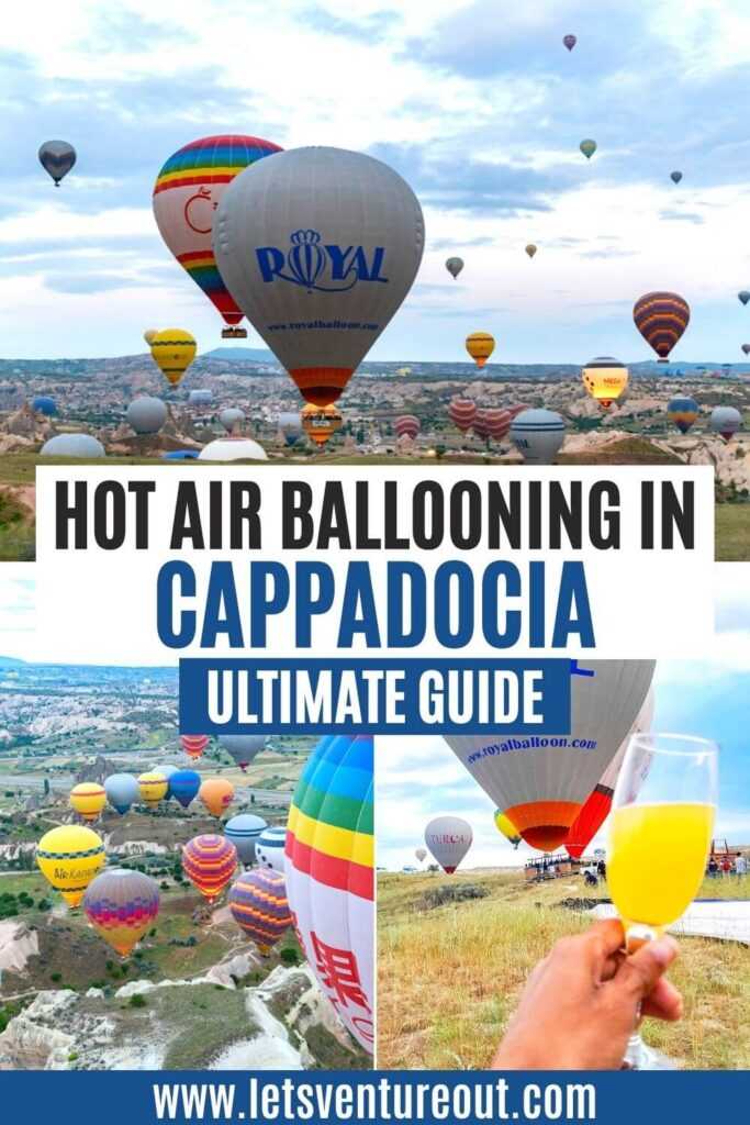 photo collage of hot air balloons in Turkey Cappadocia