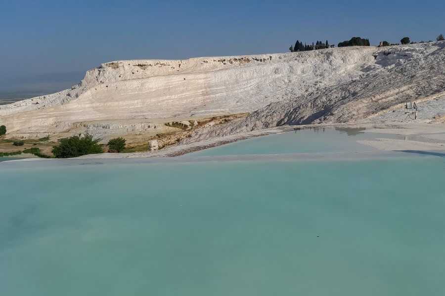 pamukkale travertines with turquoise pools